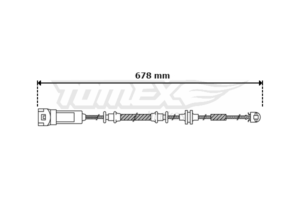 Výstrażný kontakt opotrebenia brzdového oblożenia TOMEX Brakes